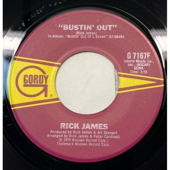 Rick James Sexy Lady / Bustin Out 45 Soul Funk 1978 Gordy 7167F - Picture 2 of 6